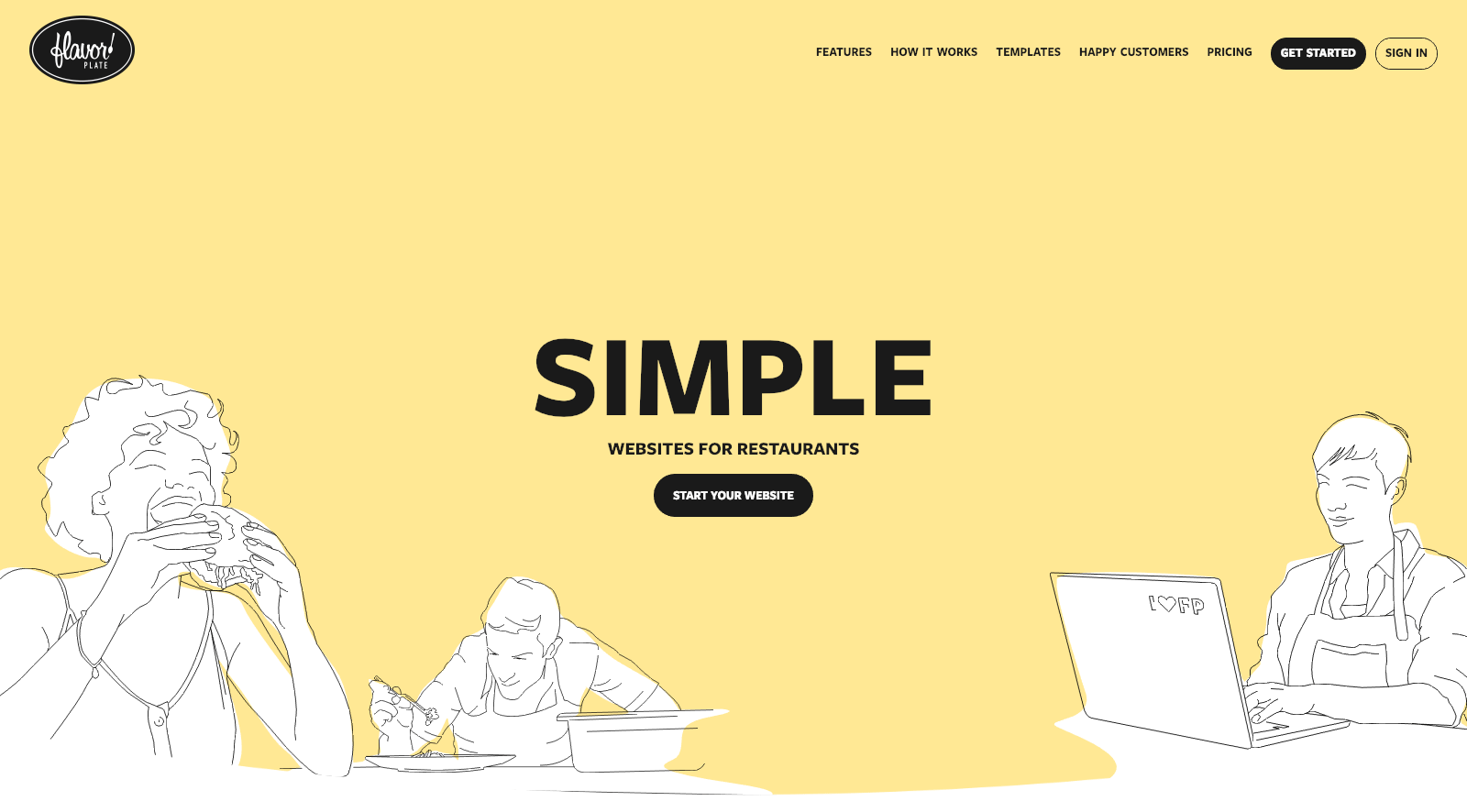 Screenshot of client's website
