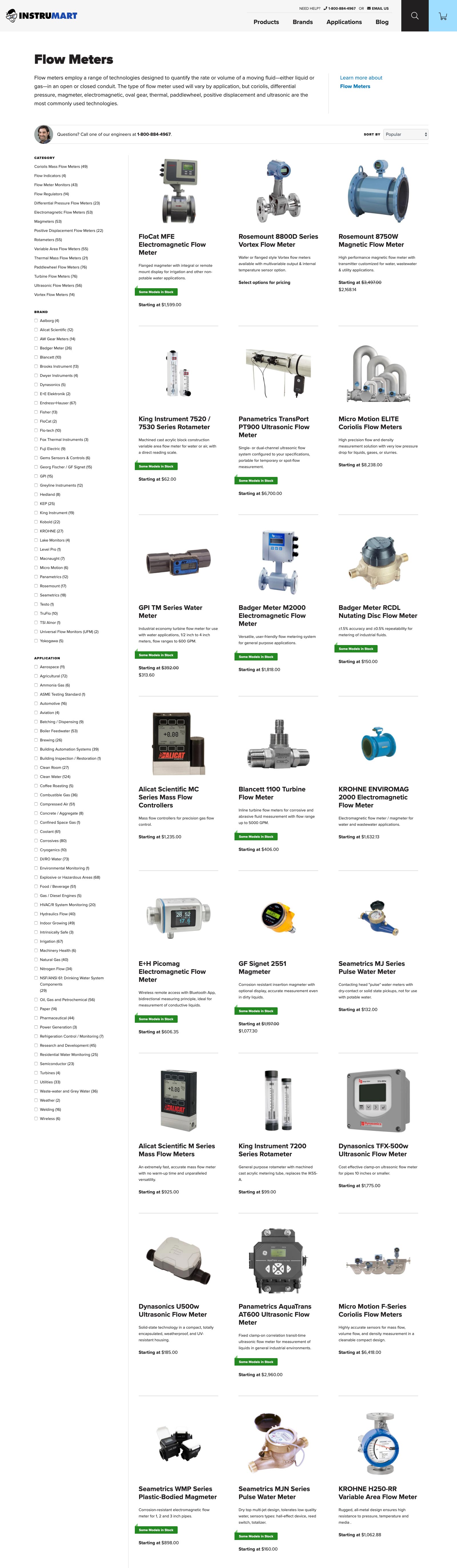 Screenshot of client's website