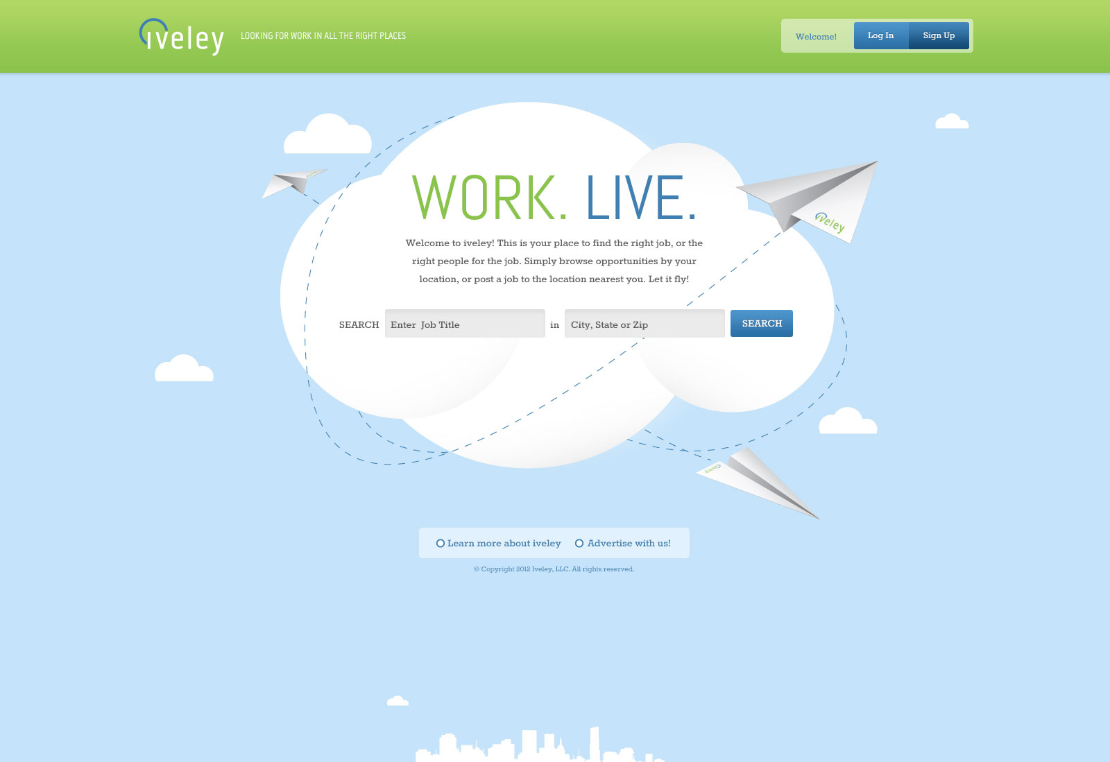 Screenshot of client's website