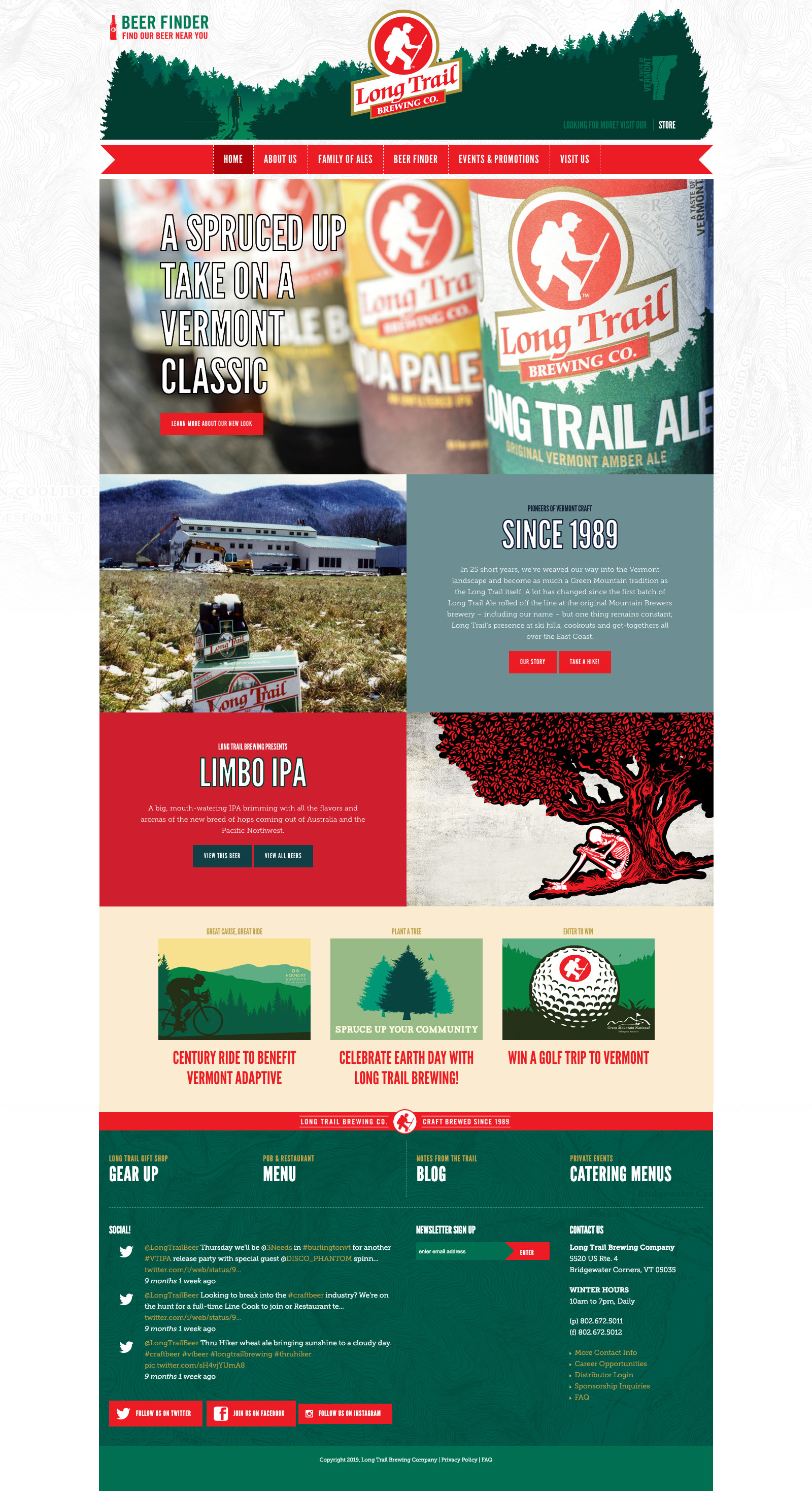 Screenshot of client's website