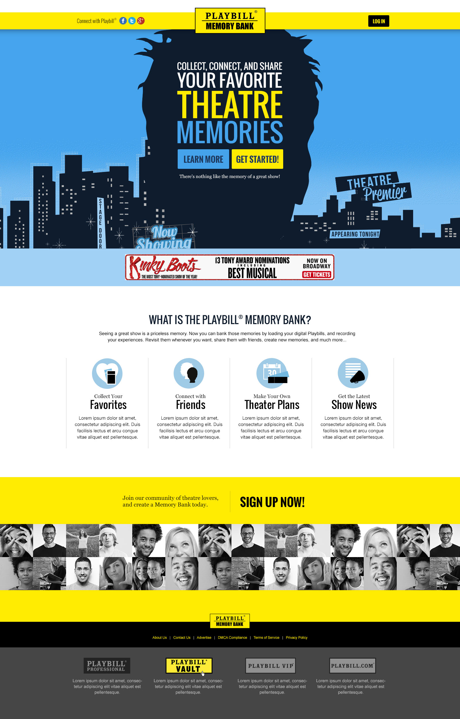 Screenshot of client's website